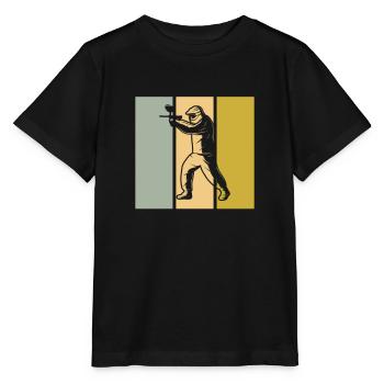 Paintball - Stanley/Stella Kinder T-Shirt MINI CREATOR  - Schwarz - Vorne - Mikhail (115cm)
