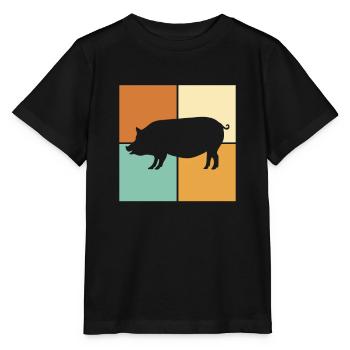 Cochon - T-shirt bio MINI CREATOR Stanley/Stella Enfant - noir - Devant - Mikhail (115cm)