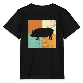 Cochon - T-shirt bio MINI CREATOR Stanley/Stella Enfant - noir - Devant - Mikhail (115cm)