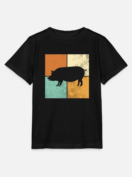 Schwein - Stanley/Stella Kinder T-Shirt MINI CREATOR  - Schwarz