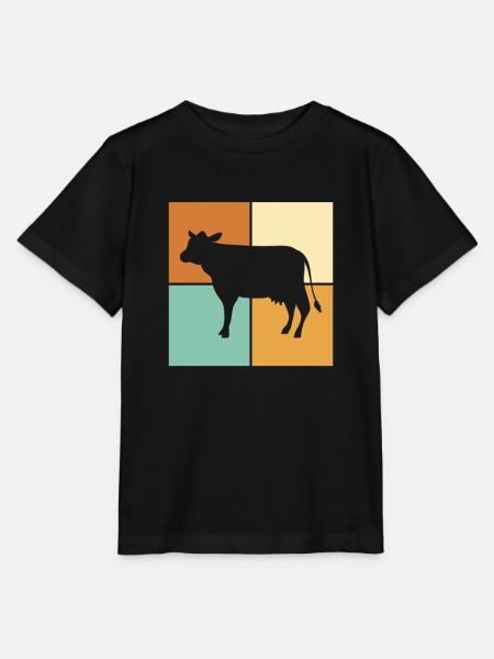 Kuh - Stanley/Stella Kinder T-Shirt MINI CREATOR - Schwarz
