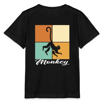 Affe - Stanley/Stella Kinder T-Shirt MINI CREATOR  - Schwarz - Vorne - Mikhail (115cm)