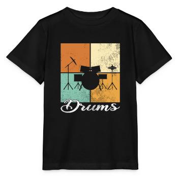 Percussion - T-shirt bio MINI CREATOR Stanley/Stella Enfant - noir - Devant - Mikhail (115cm)