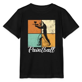 Paintball - Stanley/Stella Kinder T-Shirt MINI CREATOR  - Schwarz - Vorne - Mikhail (115cm)