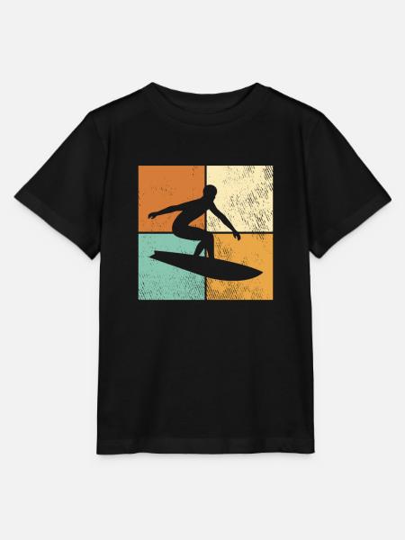 Surfen - Stanley/Stella Kinder T-Shirt MINI CREATOR  - Schwarz