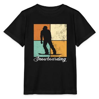 Snowboarding - Stanley/Stella Kinder T-Shirt MINI CREATOR  - Schwarz - Vorne - Mikhail (115cm)