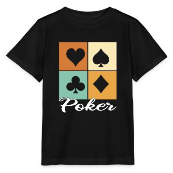 Poker - Stanley/Stella Kinder T-Shirt MINI CREATOR  - Schwarz - Vorne - Mikhail (115cm)
