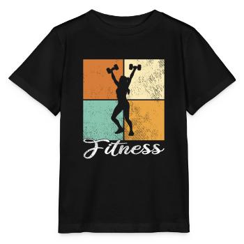 Fitness - Stanley/Stella Kinder T-Shirt MINI CREATOR  - Schwarz - Vorne - Mikhail (115cm)
