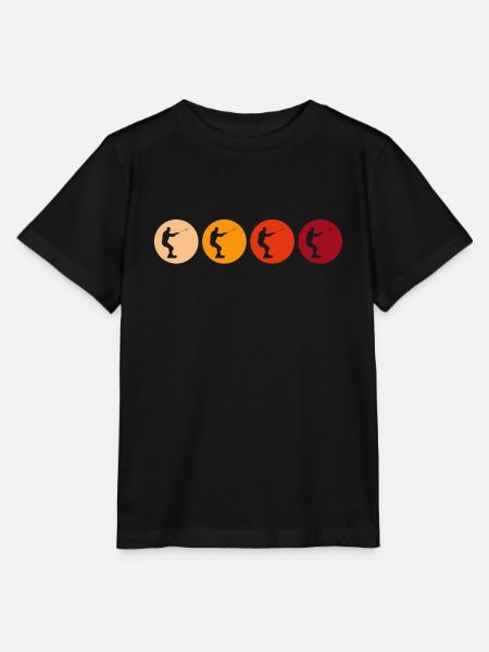 Kite Surfen Retro - Stanley/Stella Kinder T-Shirt MINI CREATOR  - Schwarz