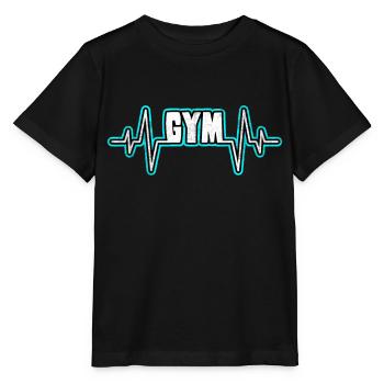 gym gym heartbeat - Stanley/Stella MINI CREATOR Kids’ T-Shirt - black - Front - Mikhail (115cm)
