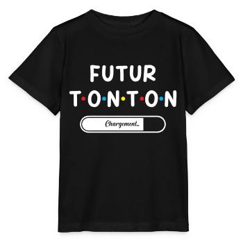 Homme Annonce Grossesse Tonton Futur Tonton - T-shirt bio MINI CREATOR Stanley/Stella Enfant - noir - Devant - Mikhail (115cm)