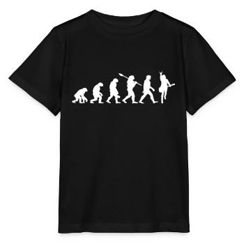 Rock'n'Roll Evolition für Musiker - Stanley/Stella Kinder T-Shirt MINI CREATOR  - Schwarz - Vorne - Mikhail (115cm)