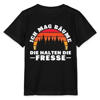 Ich Mag Bäume Die Halten Die Fresse - Stanley/Stella Kinder T-Shirt MINI CREATOR  - Schwarz - Vorne - Mikhail (115cm)