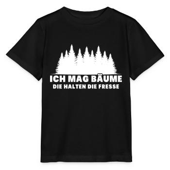 Ich Mag Bäume Die Halten Die Fresse - Stanley/Stella Kinder T-Shirt MINI CREATOR  - Schwarz - Vorne - Mikhail (115cm)