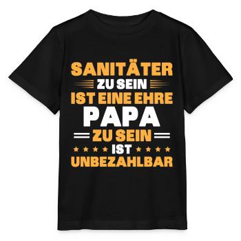 Sanitäter Rettungsdienst - Stanley/Stella Kinder T-Shirt MINI CREATOR  - Schwarz - Vorne - Mikhail (115cm)