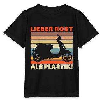 Lieber Rost als Plastic Vinatge - Stanley/Stella Kinder T-Shirt MINI CREATOR  - Schwarz - Vorne - Mikhail (115cm)