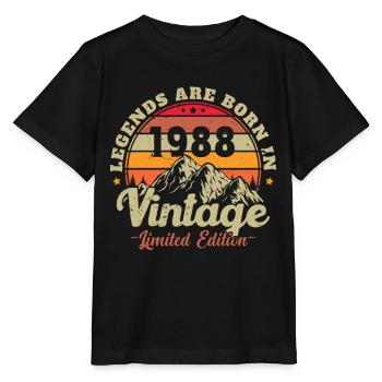 Jahrgang Jahrgang 1988 Geburtstagsgeschenk - Stanley/Stella Kinder T-Shirt MINI CREATOR  - Schwarz - Vorne - Mikhail (115cm)