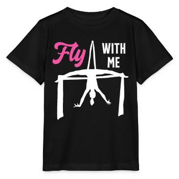 Voler avec moi Antenne en soie pour cirque - T-shirt bio MINI CREATOR Stanley/Stella Enfant - noir - Devant - Mikhail (115cm)
