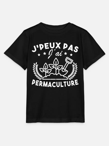 J'Peux Pas J'ai Permaculture Cadeau De Jardinage - T-shirt bio MINI CREATOR Stanley/Stella Enfant - noir