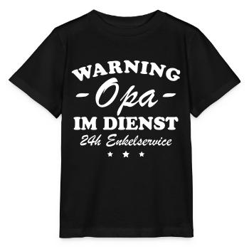 Opa im Dienst Geschenkidee - Stanley/Stella Kinder T-Shirt MINI CREATOR  - Schwarz - Vorne - Mikhail (115cm)
