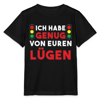 Stop the traffic light - I've had enough of your lies - Stanley/Stella MINI CREATOR Kids’ T-Shirt - black - Front - Mikhail (115cm)