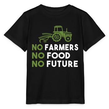 Farmer's Demo No Farmers No Food No Future Farmer - Stanley/Stella MINI CREATOR Kids’ T-Shirt - black - Front - Mikhail (115cm)