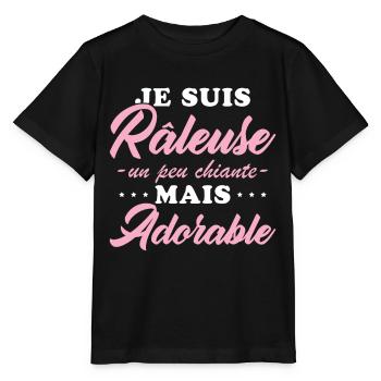 Mürrisches, aber liebenswertes personalisiertes Humorgeschenk - Stanley/Stella Kinder T-Shirt MINI CREATOR  - Schwarz - Vorne - Mikhail (115cm)