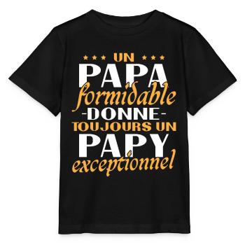 A Terrific Dad Grandpa Exceptional Gift - Stanley/Stella MINI CREATOR Kids’ T-Shirt - black - Front - Mikhail (115cm)