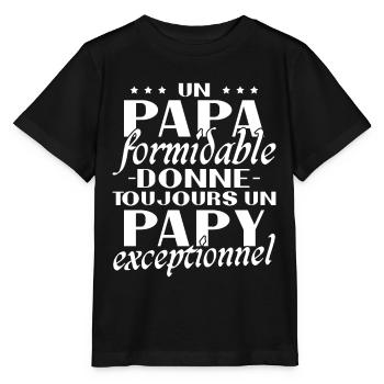 A Terrific Dad Grandpa Exceptional Gift - Stanley/Stella MINI CREATOR Kids’ T-Shirt - black - Front - Mikhail (115cm)