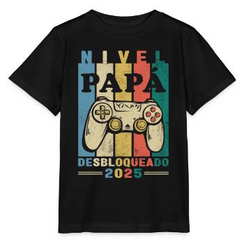 Dad 2025 Internship Funny Future Dad - Stanley/Stella MINI CREATOR Kids’ T-Shirt - black - Front - Mikhail (115cm)