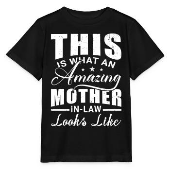 This Is What an Amazing Mother-In-Law Mother's Day - Stanley/Stella MINI CREATOR Kids’ T-Shirt - black - Front - Mikhail (115cm)