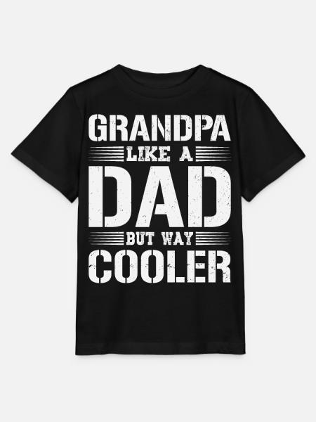 Grandpa Like a Dad Fathers Day Grandad Gifts - Stanley/Stella T-shirt MINI CREATOR til børn - sort