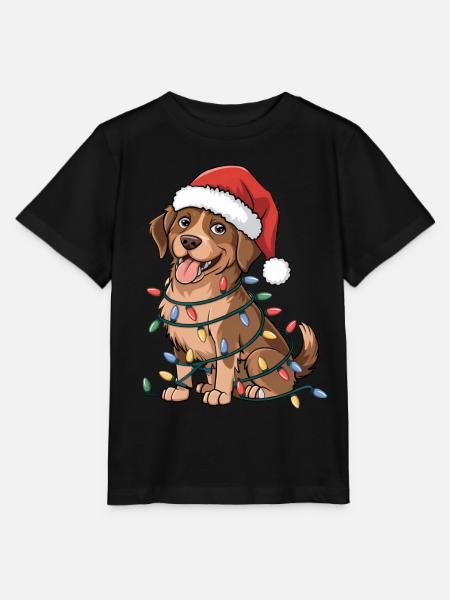 Chesapeake Bay Retriever Christmas Lights Xmas Dog - Stanley/Stella Kinder T-Shirt MINI CREATOR - Schwarz