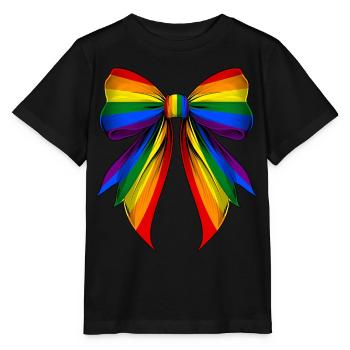 Coquette Bow Gay Pride LGBTQ - T-shirt bio MINI CREATOR Stanley/Stella Enfant - noir - Devant - Mikhail (115cm)