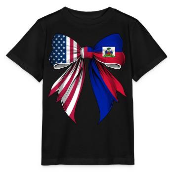 Coquette Boucle Haïti Racines Patrimoine - T-shirt bio MINI CREATOR Stanley/Stella Enfant - noir - Devant - Mikhail (115cm)