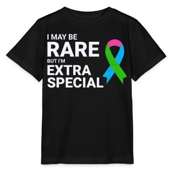 Extra Special Rare Disease Awareness Uniqueness - Stanley/Stella MINI CREATOR Kids’ T-Shirt - black - Front - Mikhail (115cm)