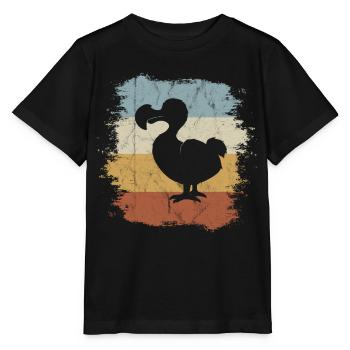 Lässiger Retro Oldschool Vogel Funky Vintage Dodo - Stanley/Stella Kinder T-Shirt MINI CREATOR  - Schwarz - Vorne - Mikhail (115cm)