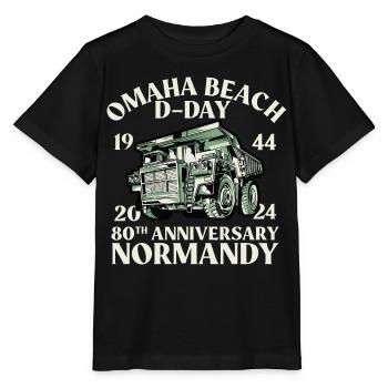 80. Jahrestag der Landung der Alliierten in der Normandie - Stanley/Stella Kinder T-Shirt MINI CREATOR  - Schwarz - Vorne - Mikhail (115cm)