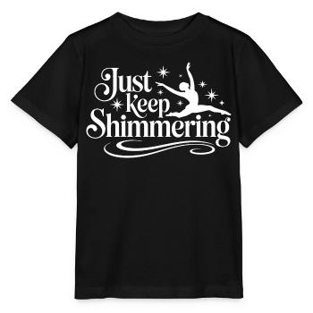 Just Keep Shimmer nageur synchronisé - T-shirt bio MINI CREATOR Stanley/Stella Enfant - noir - Devant - Mikhail (115cm)
