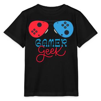 Gamer Geek Cadeau Jeux Video Console De Jeux - T-shirt bio MINI CREATOR Stanley/Stella Enfant - noir - Devant - Mikhail (115cm)