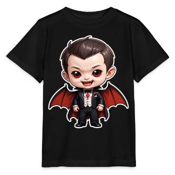 Halloween - Cute Vampire Boy - Stanley/Stella MINI CREATOR Kids’ T-Shirt - black - Front - Mikhail (115cm)