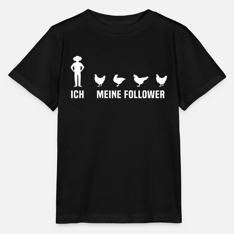 ich meine follower Hühner - Stanley/Stella Kinder T-Shirt MINI CREATOR  - Schwarz