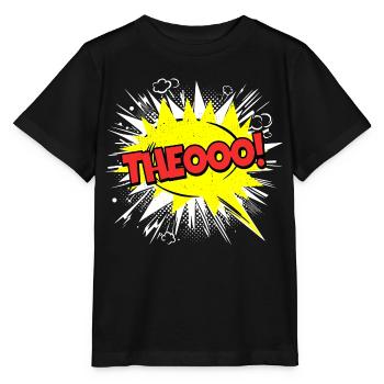 Theo nom drôle bulle de texte Theooo ! - T-shirt bio MINI CREATOR Stanley/Stella Enfant - noir - Devant - Mikhail (115cm)