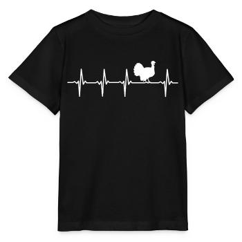 turkey heartbeat turkey - Stanley/Stella MINI CREATOR Kids’ T-Shirt - black - Front - Mikhail (115cm)