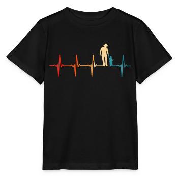 Father with son retro dad and son - Stanley/Stella MINI CREATOR Kids’ T-Shirt - black - Front - Mikhail (115cm)