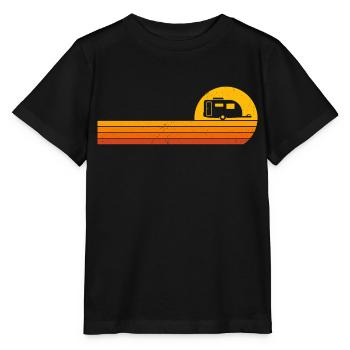 Caravan Sunrise Camping Caravan - Stanley/Stella MINI CREATOR Kids’ T-Shirt - black - Front - Mikhail (115cm)