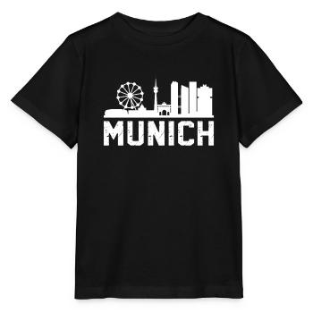 Horizon de Munich - T-shirt bio MINI CREATOR Stanley/Stella Enfant - noir - Devant - Mikhail (115cm)