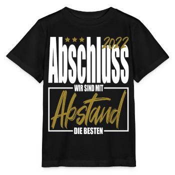 Abschluss 2022 Gold AK 22 cooles Outfit - Stanley/Stella Kinder T-Shirt MINI CREATOR  - Schwarz - Vorne - Mikhail (115cm)