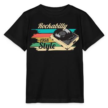 rockabilly - Stanley/Stella Kinder T-Shirt MINI CREATOR  - Schwarz - Vorne - Mikhail (115cm)