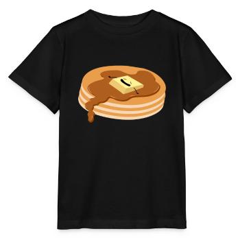 Crêpes au beurre et au sirop - T-shirt bio MINI CREATOR Stanley/Stella Enfant - noir - Devant - Mikhail (115cm)
